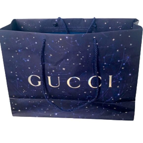 Gucci Large 19”x14” Special Edition Bag - Empty Navy Constellation Shopping Tote - Picture 1 of 10